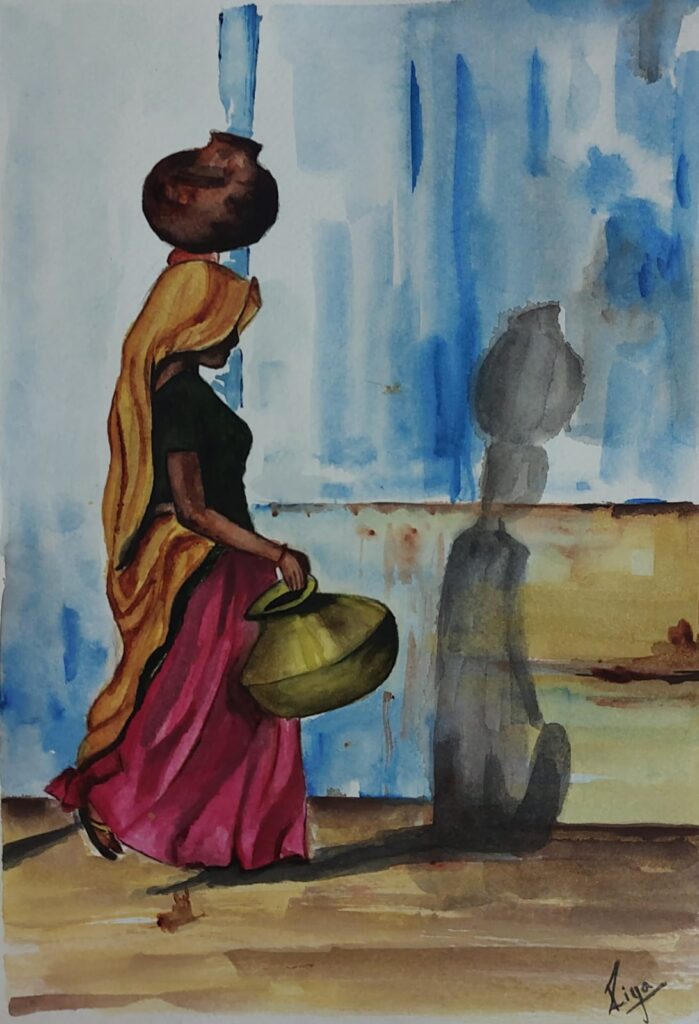 Wall decor watercolour painting-https://thecanvaswall.com/