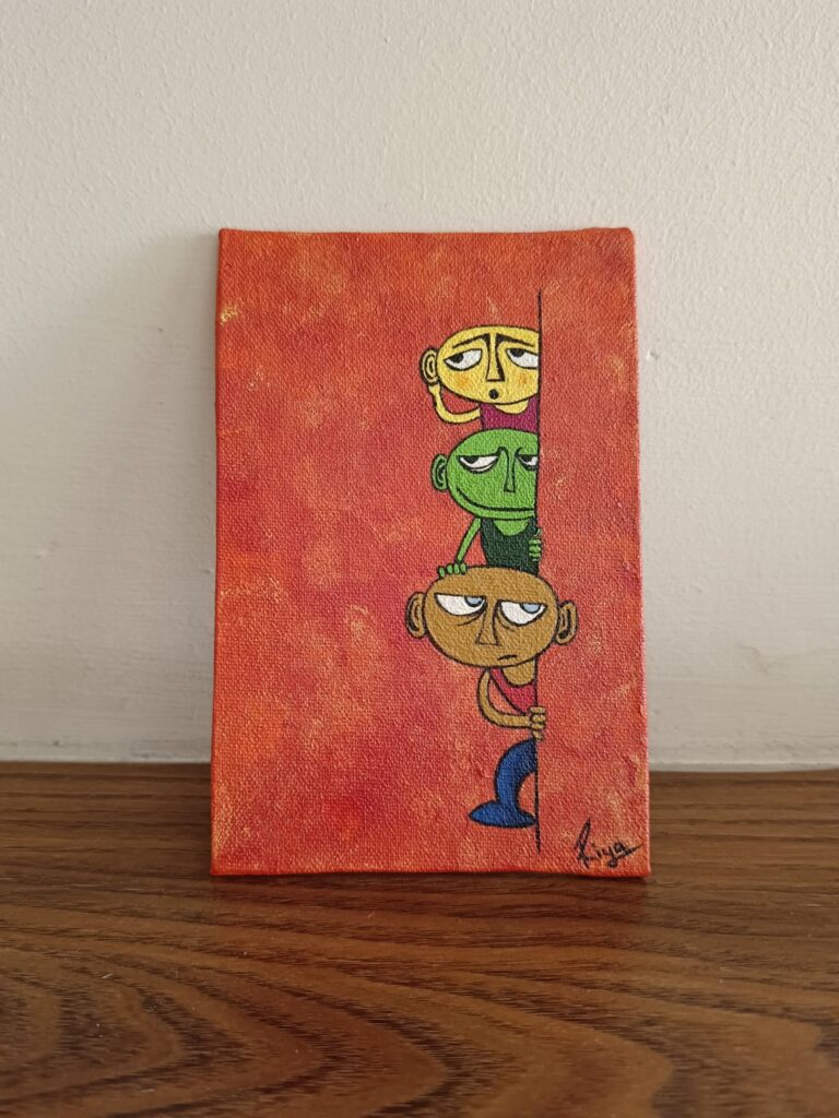 Gifting table decor painting-https://thecanvaswall.com/