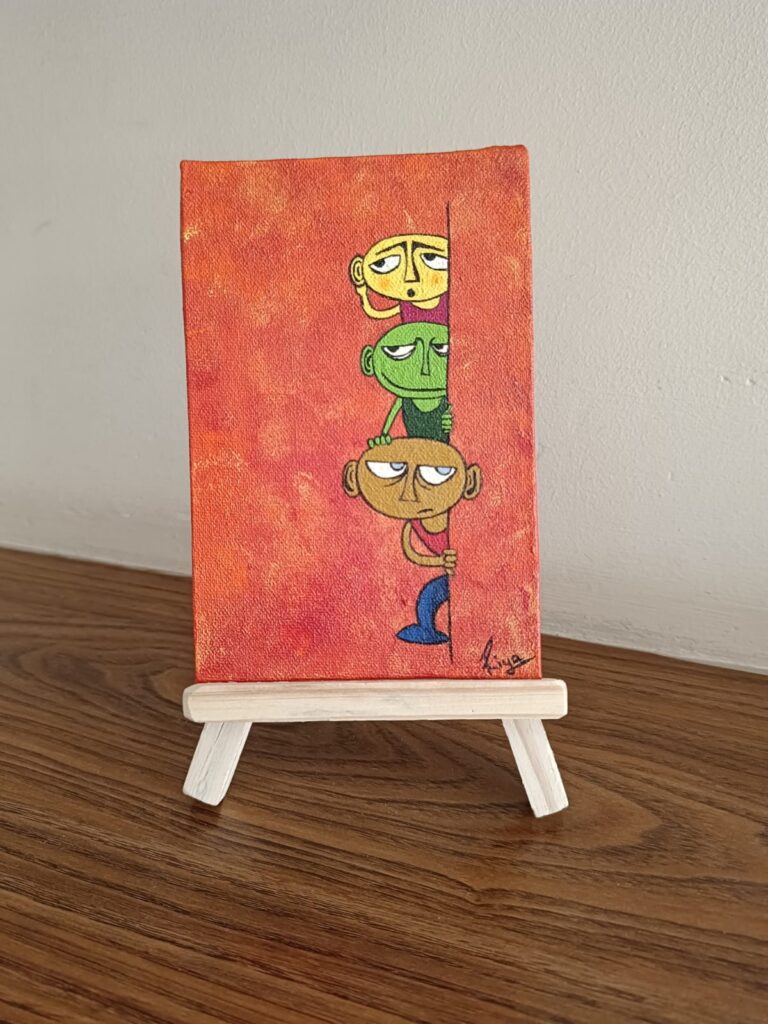 Gifting table decor painting-https://thecanvaswall.com/