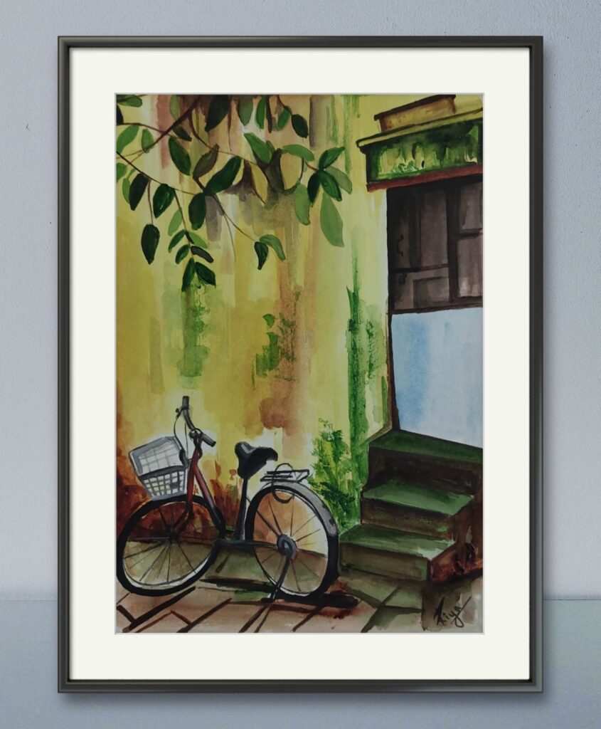 Wall decor watercolour painting-https://thecanvaswall.com/