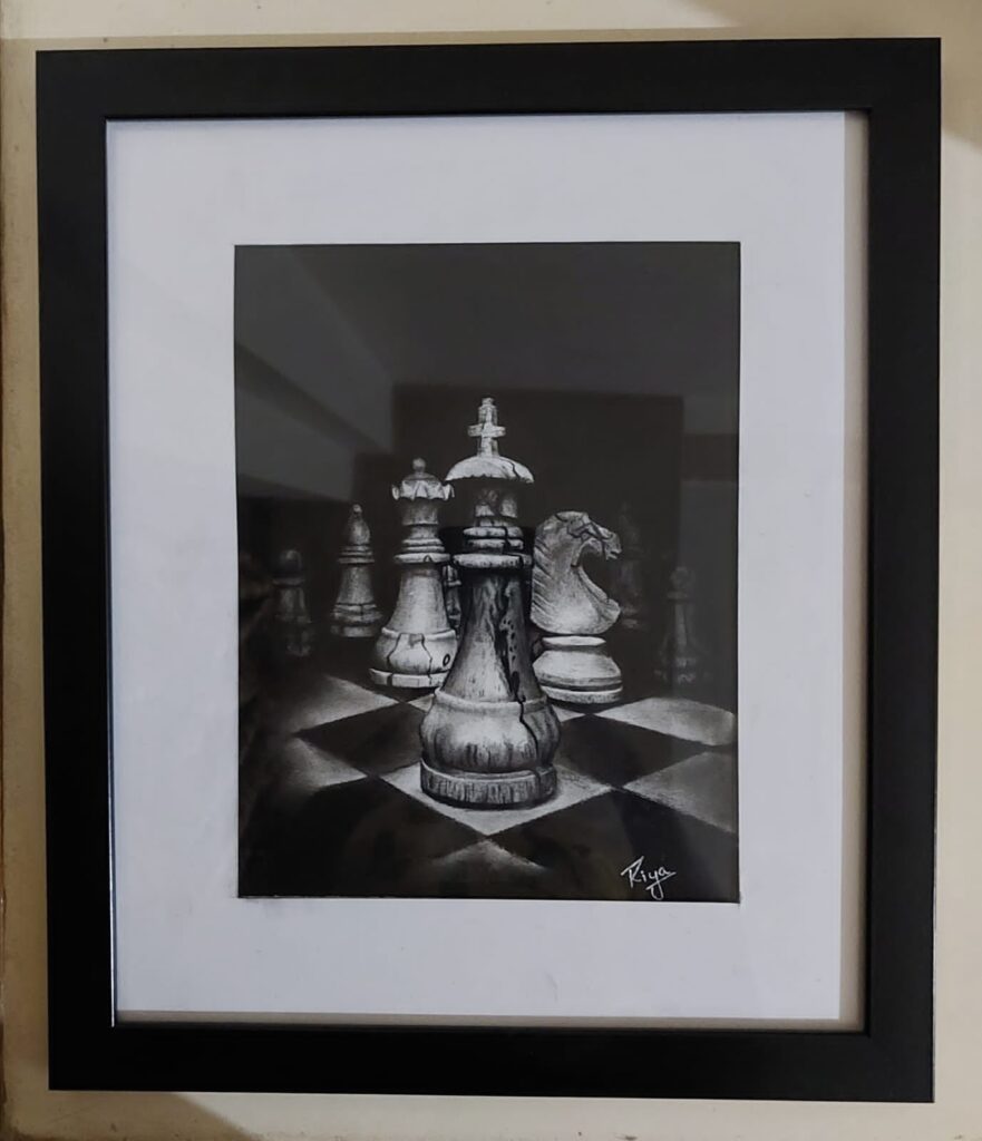 Wall decor vintage Chess painting-https://thecanvaswall.com/