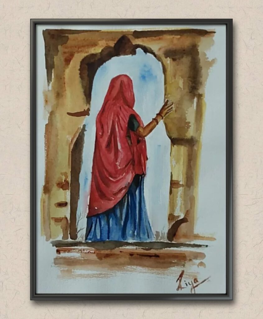 Wall decor watercolour painting-https://thecanvaswall.com/