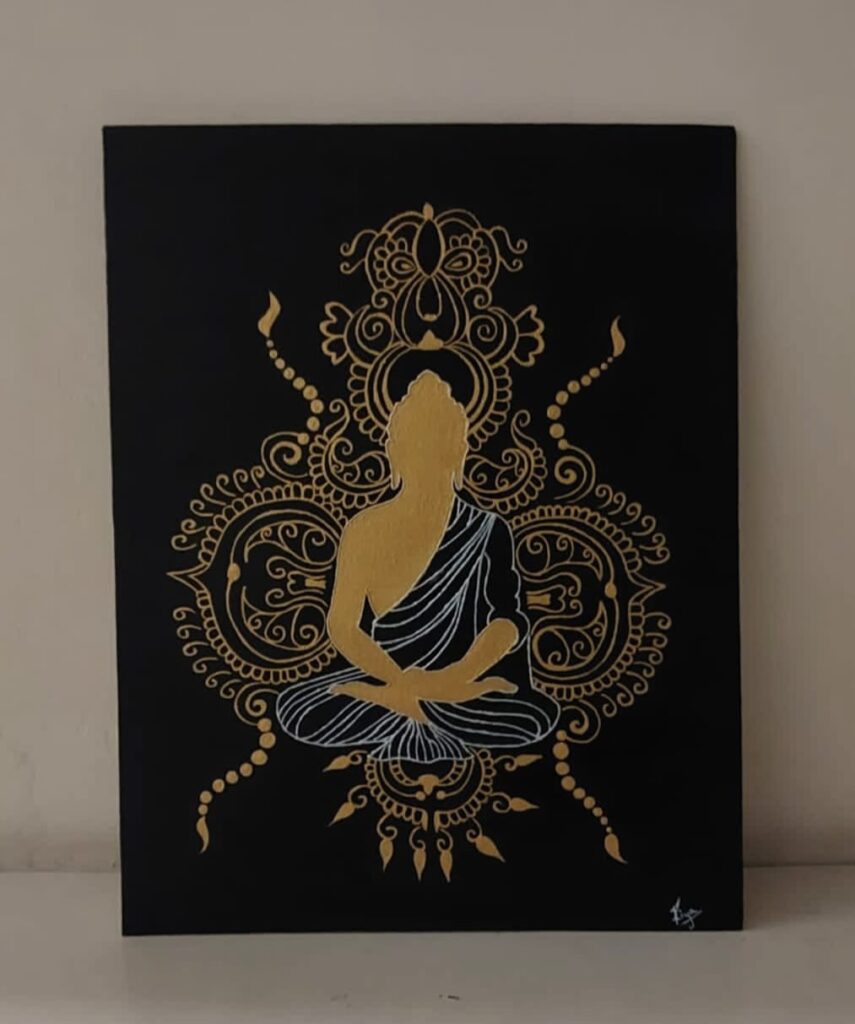 Wall decor Buddha painting-https://thecanvaswall.com/