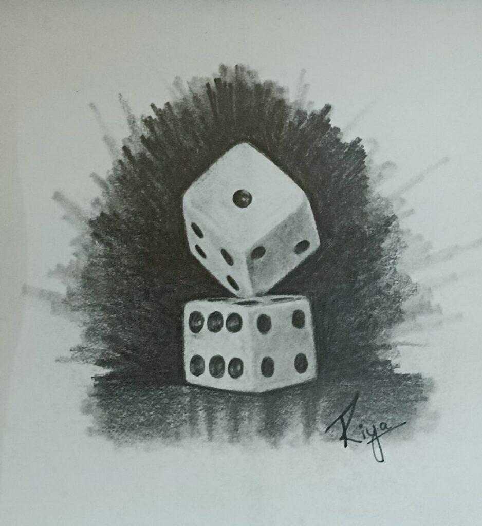 Dice painting-https://thecanvaswall.com/