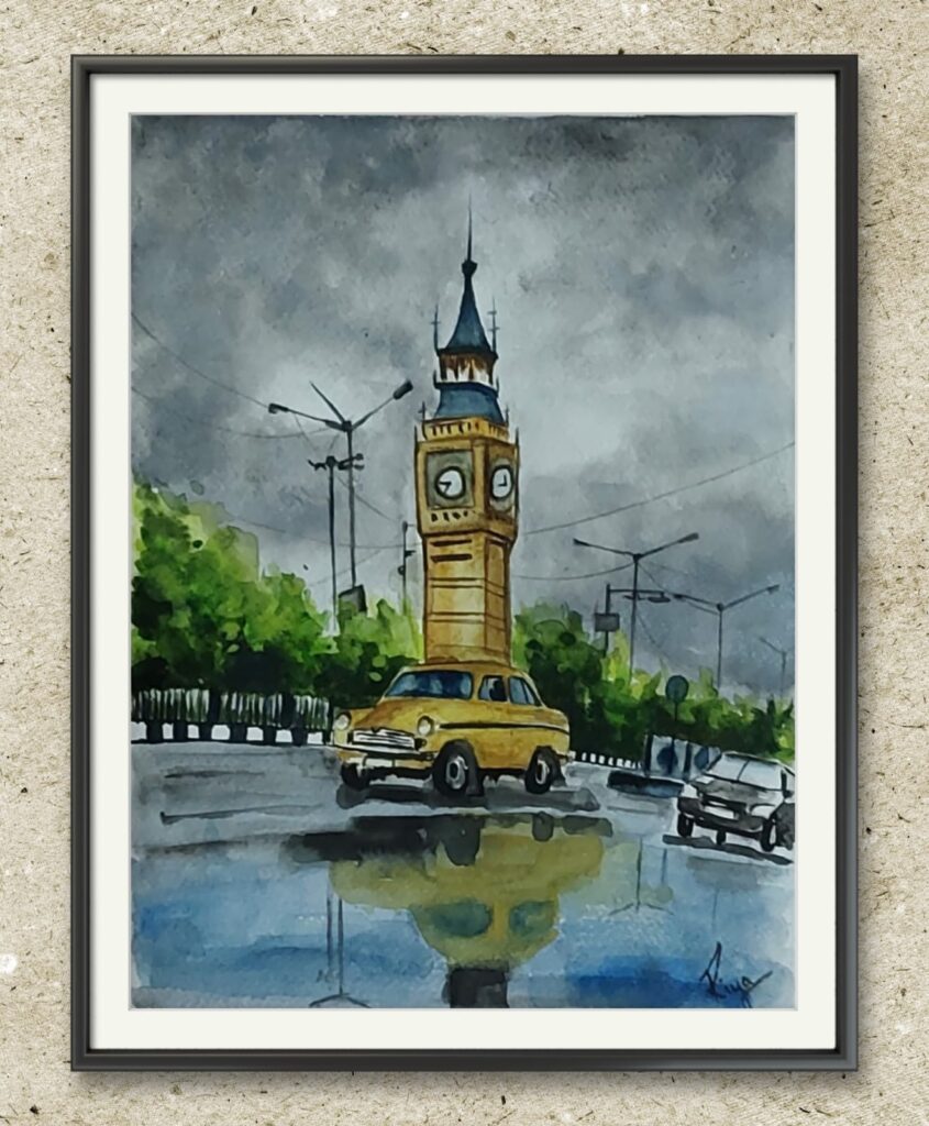 Wall decor watercolour painting-https://thecanvaswall.com/